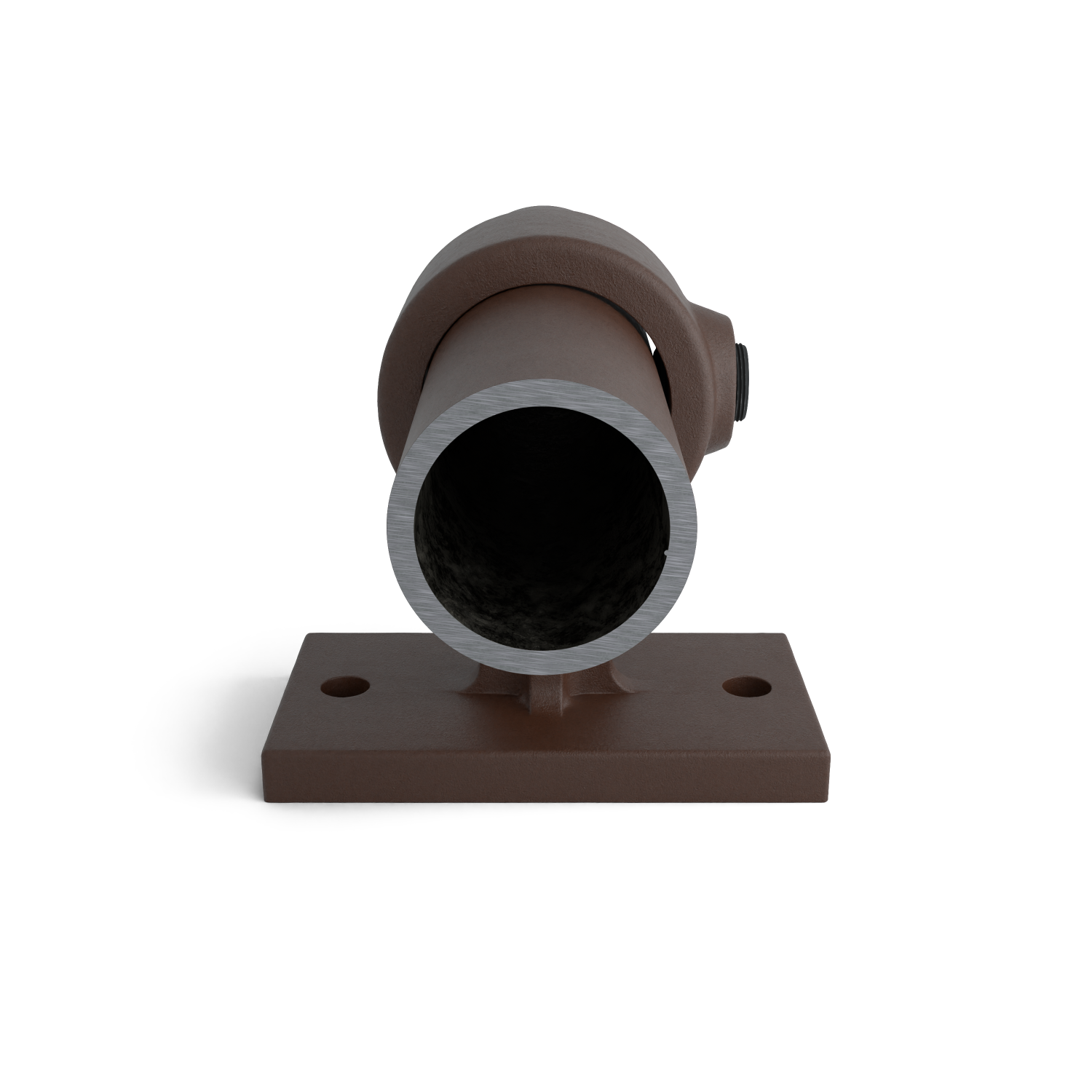 143W-B Support de main courante. - 33.7 mm brun