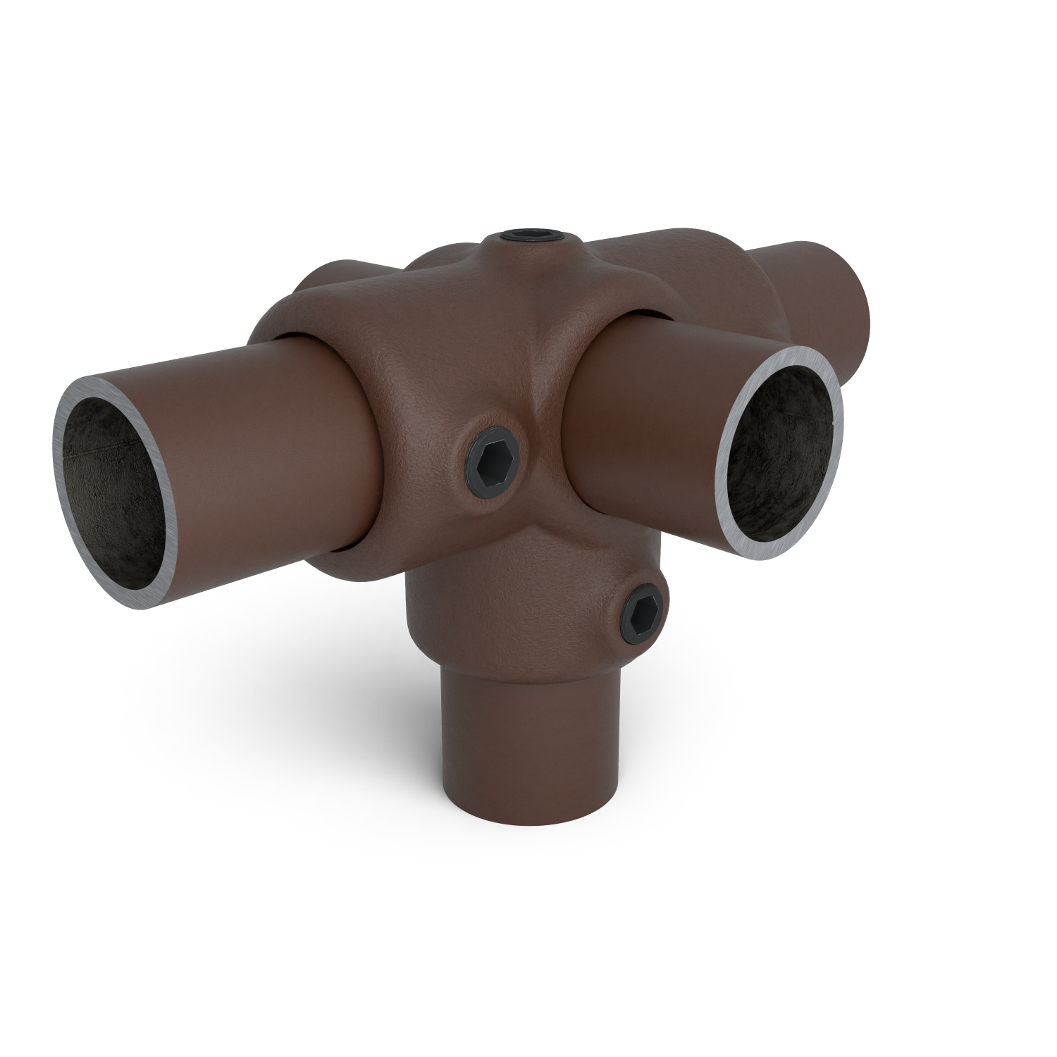 176-B Pièce en T pour support - 33.7 mm brun