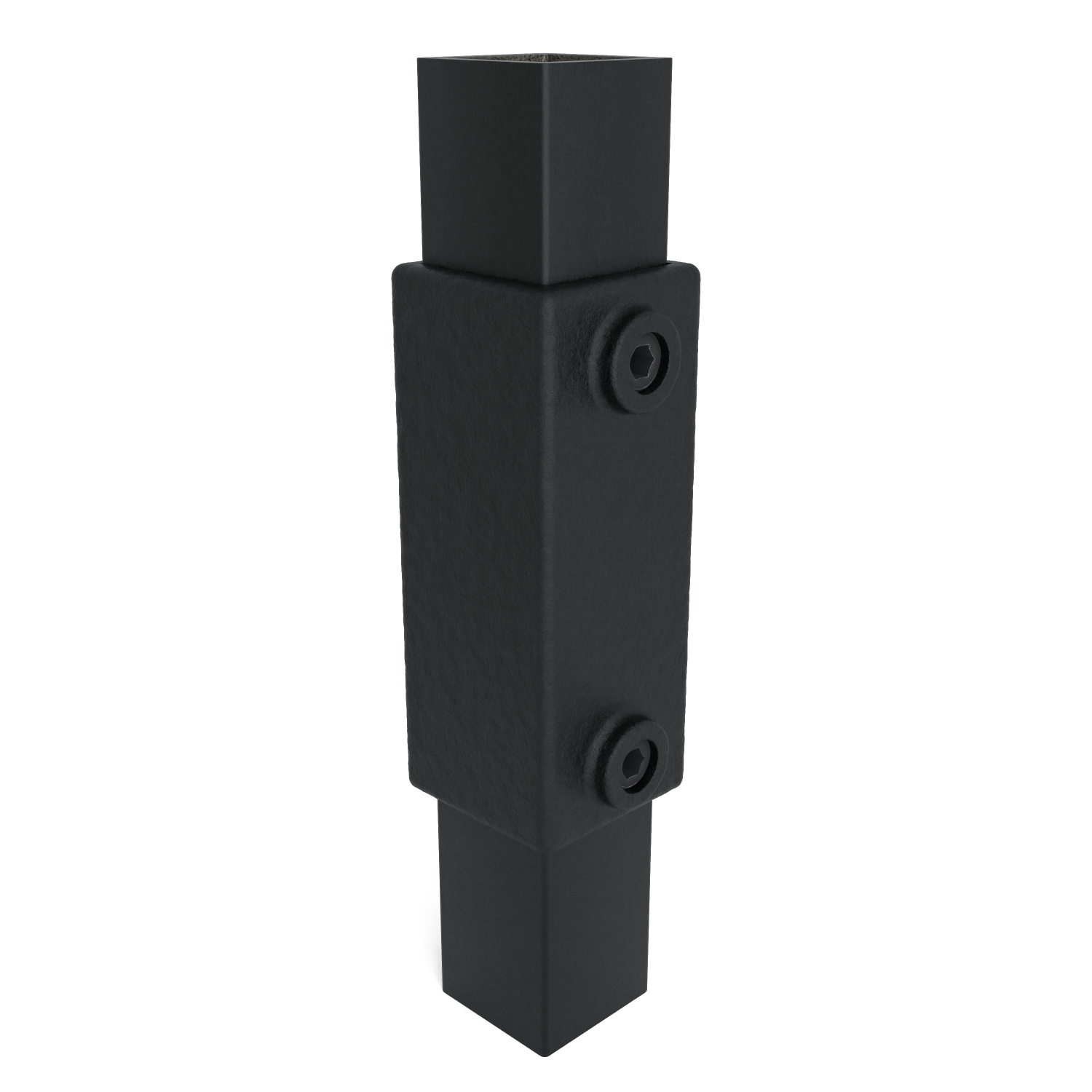 Raccord en T, long pour tubes carrés, noir - 40 mm Copie
