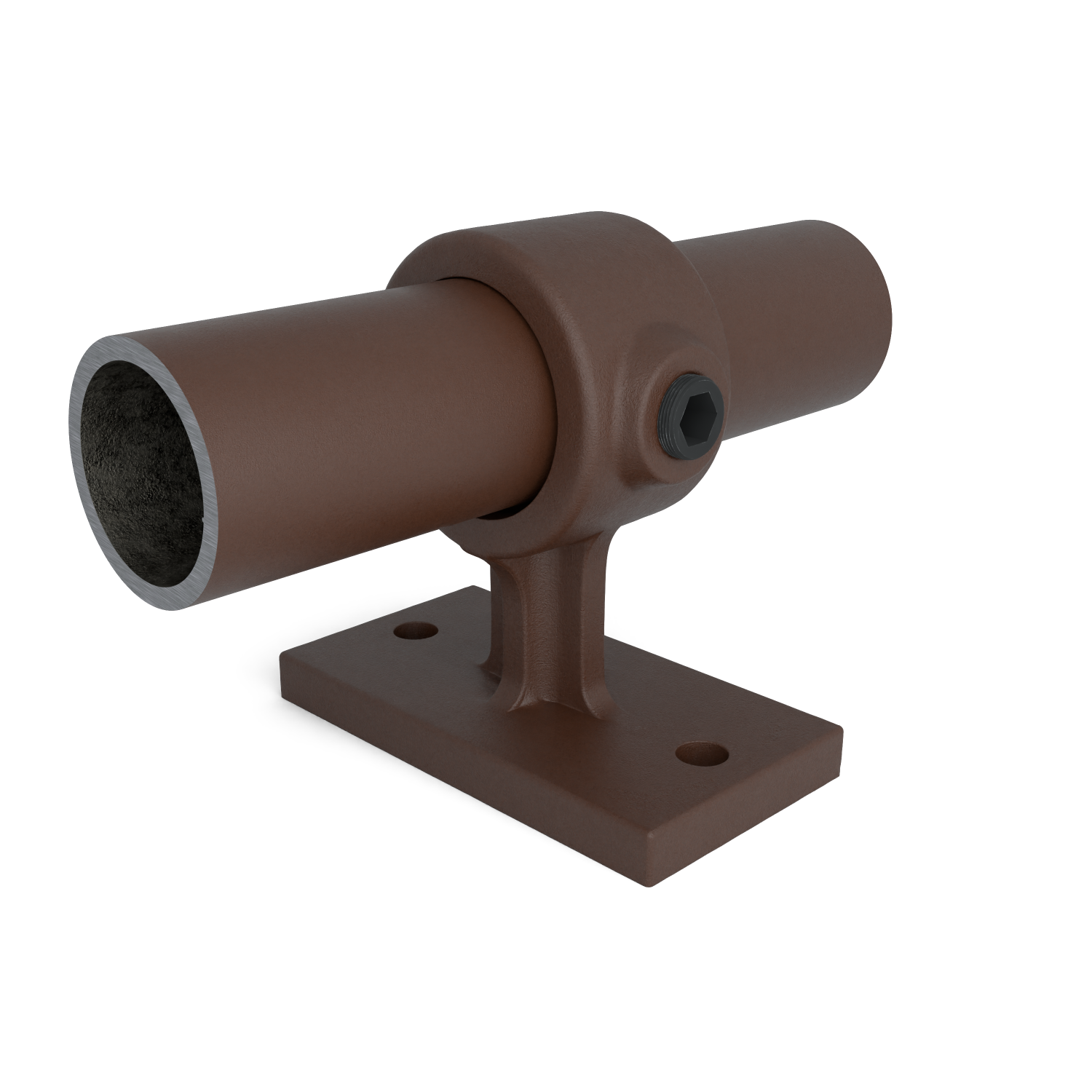 143W-B Support de main courante. - 33.7 mm brun