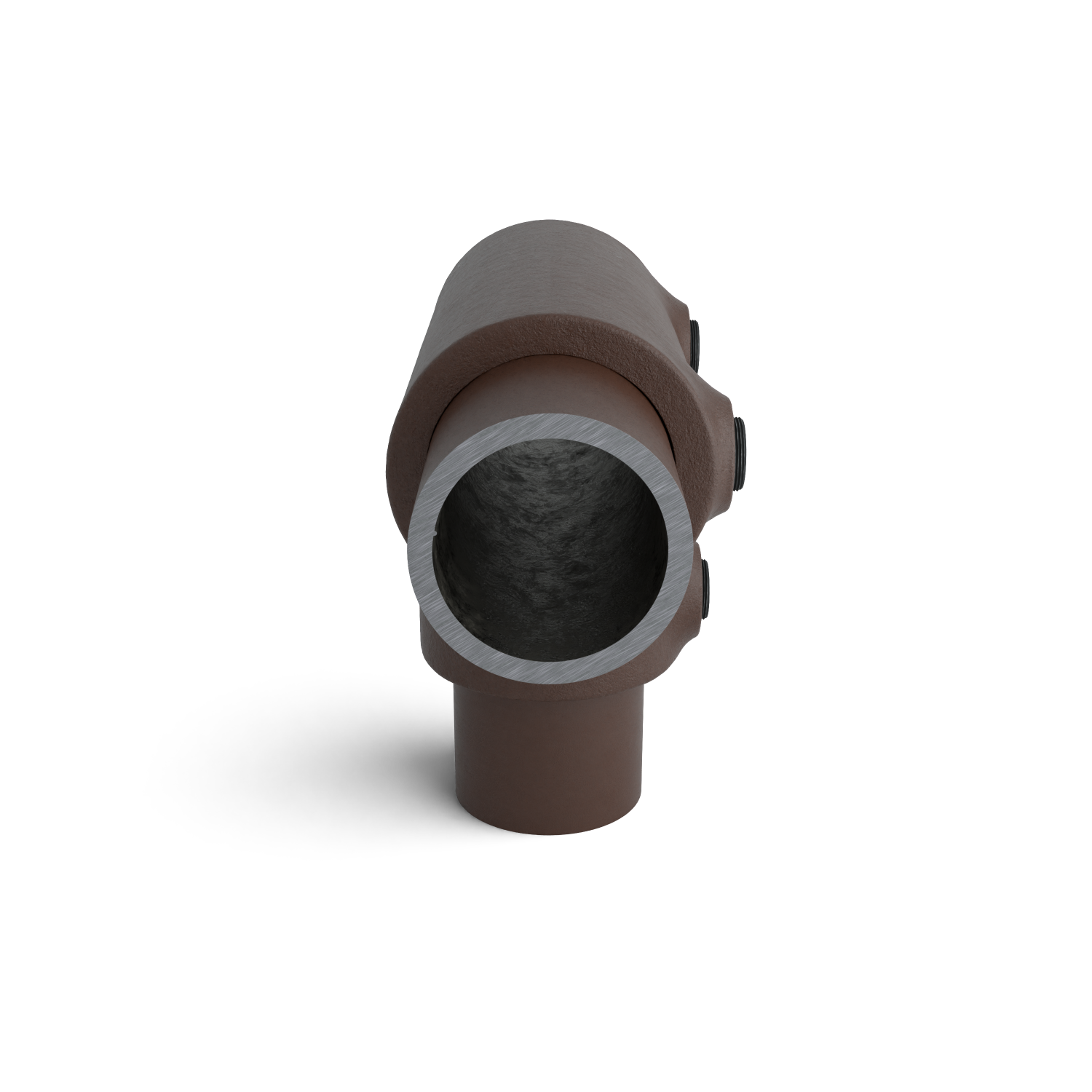 104-A Pièce en T longue - 26.9 mm brun