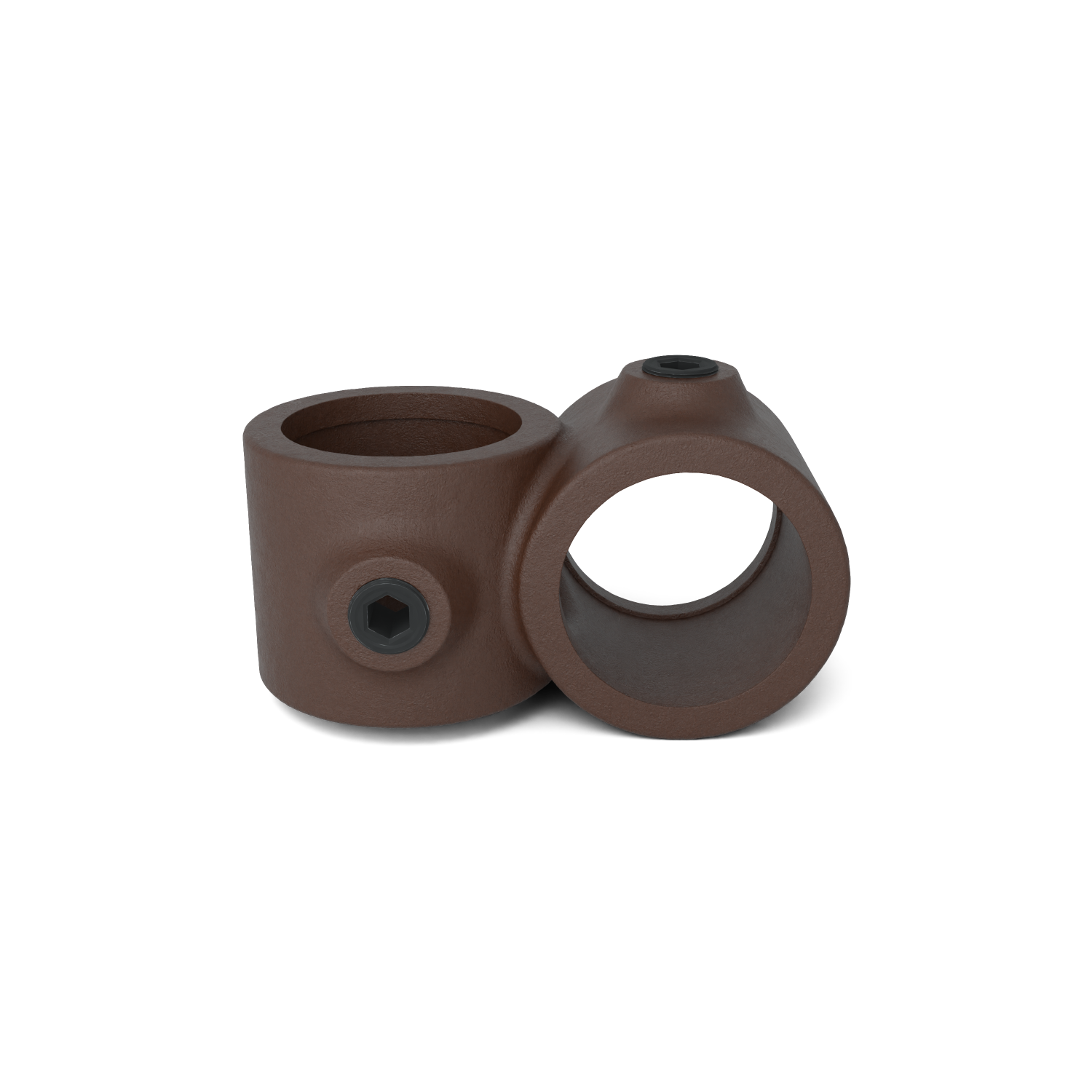 161-B Croisillon 90°- 33.7 mm brun