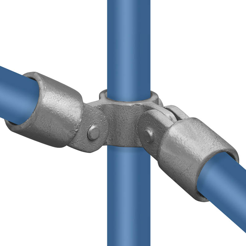 Pièce d'articulation, double, 90° 26,9 mm (¾"), comprenant 1 x 608040B et 2 x 608042B y compris 2 vis M8x35