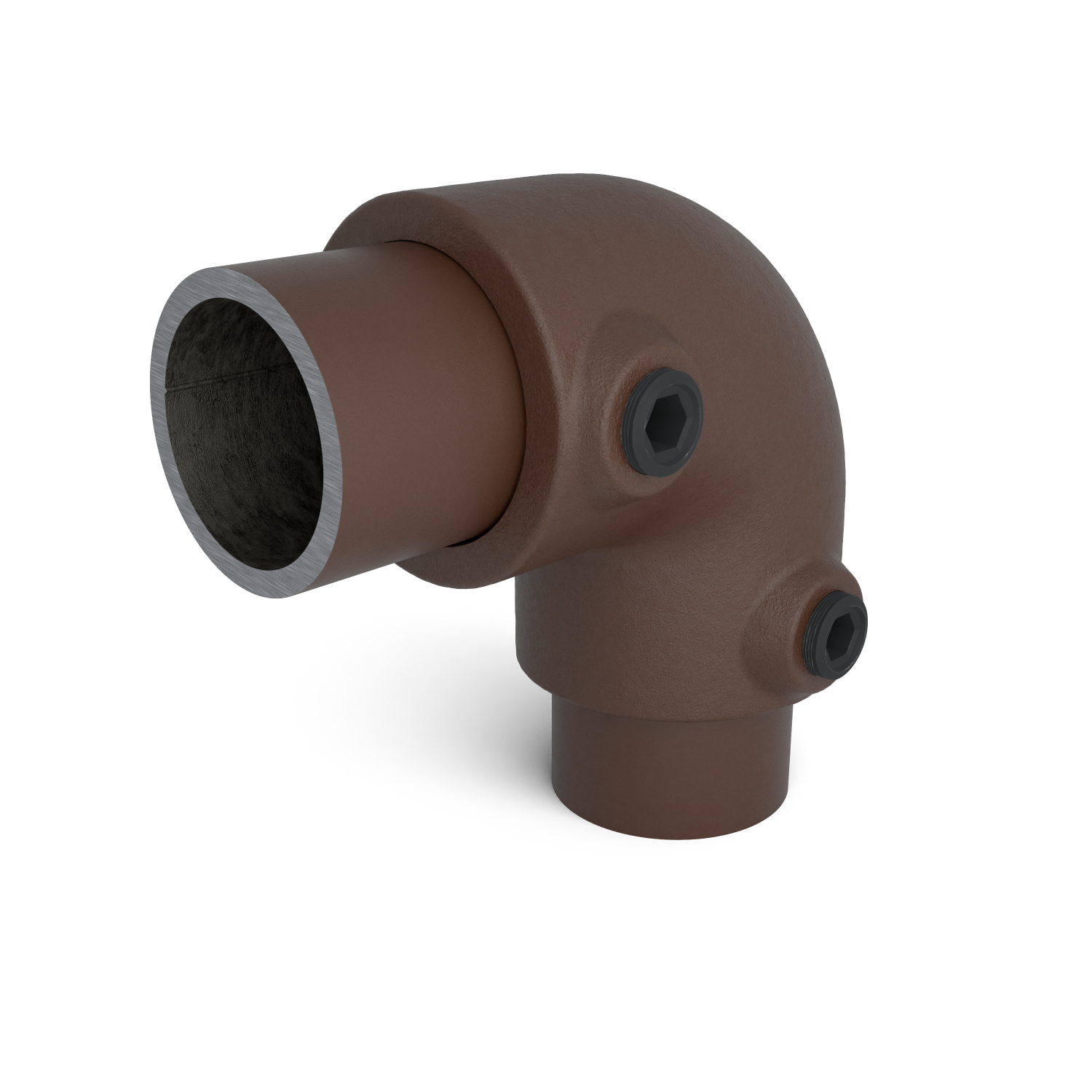 125-B Coude 90° - 33.7 mm brun