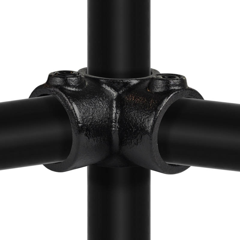 Raccord d'angle 90°, continu, noir 42,4 mm (1¼")