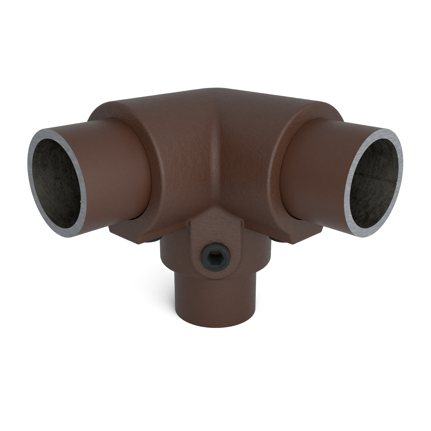 128-A Pièce d'angle à 3 voies 90°- 26.9 mm brun