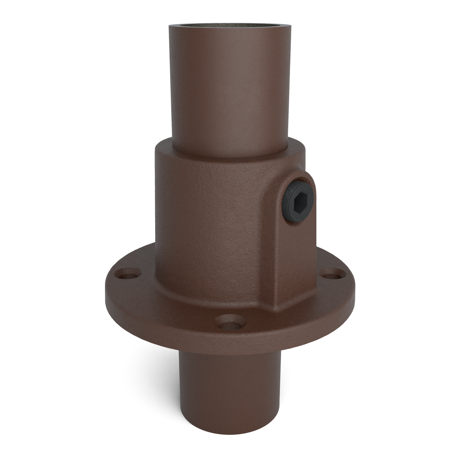 131T-B Plaque de base ronde, continue - 33.7 mm brun