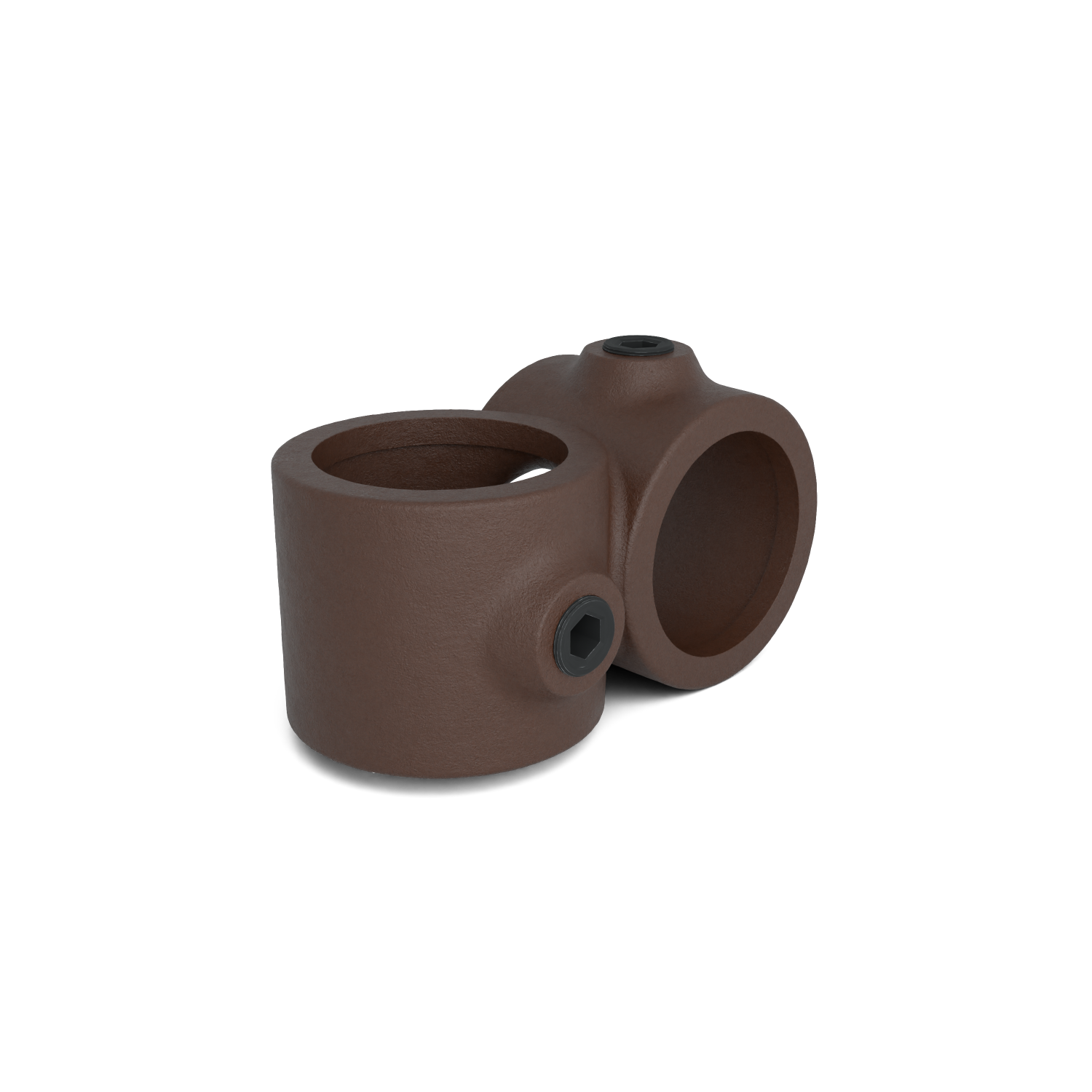 161-B Croisillon 90°- 33.7 mm brun