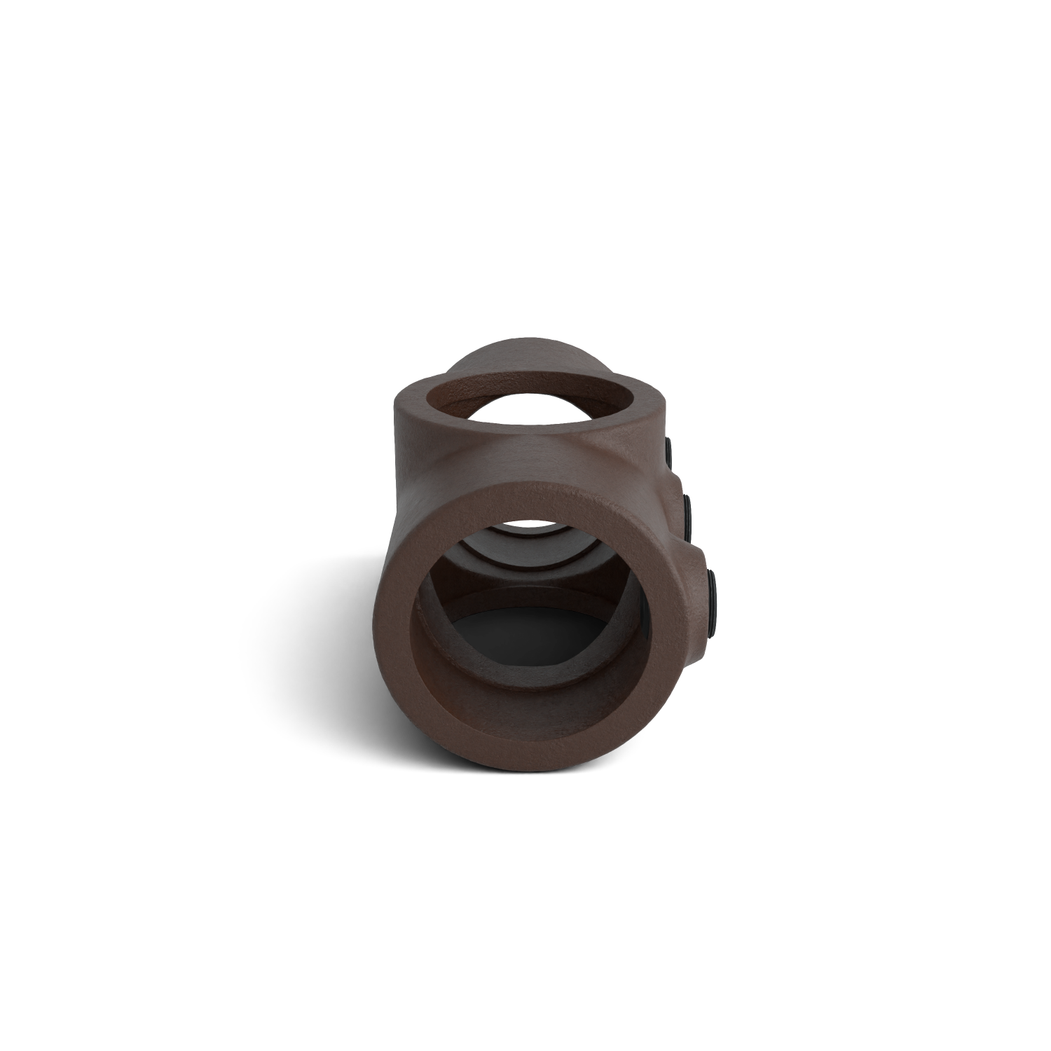 119-B Bouton en croix traversant - 33.7 mm brun