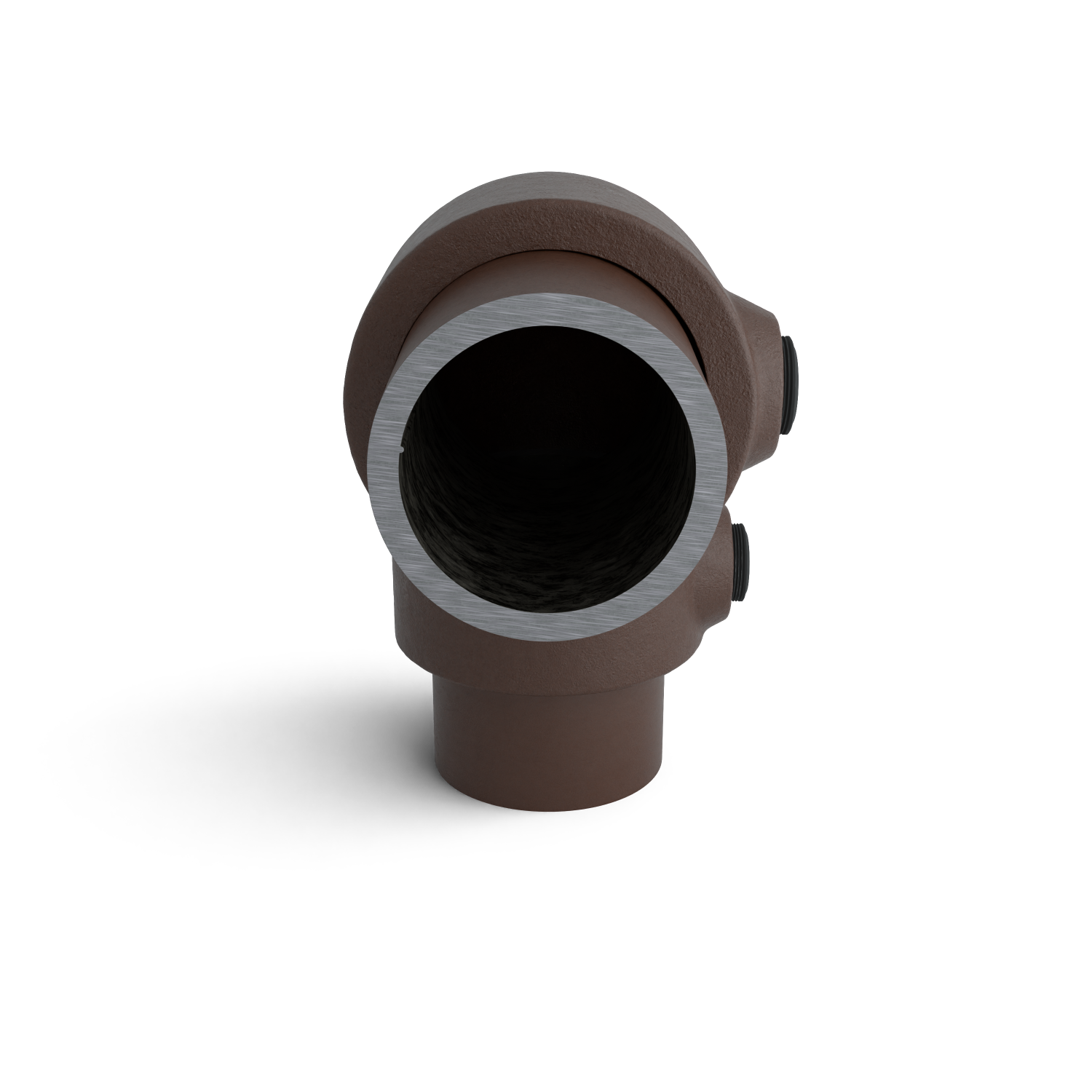 125-B Coude 90° - 33.7 mm brun