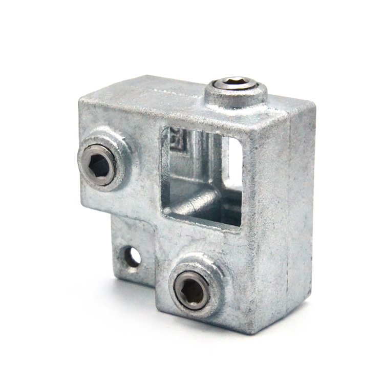 Pièce d'angle montant continu avec patte- 25 mm. Connecteur de coin (90°)