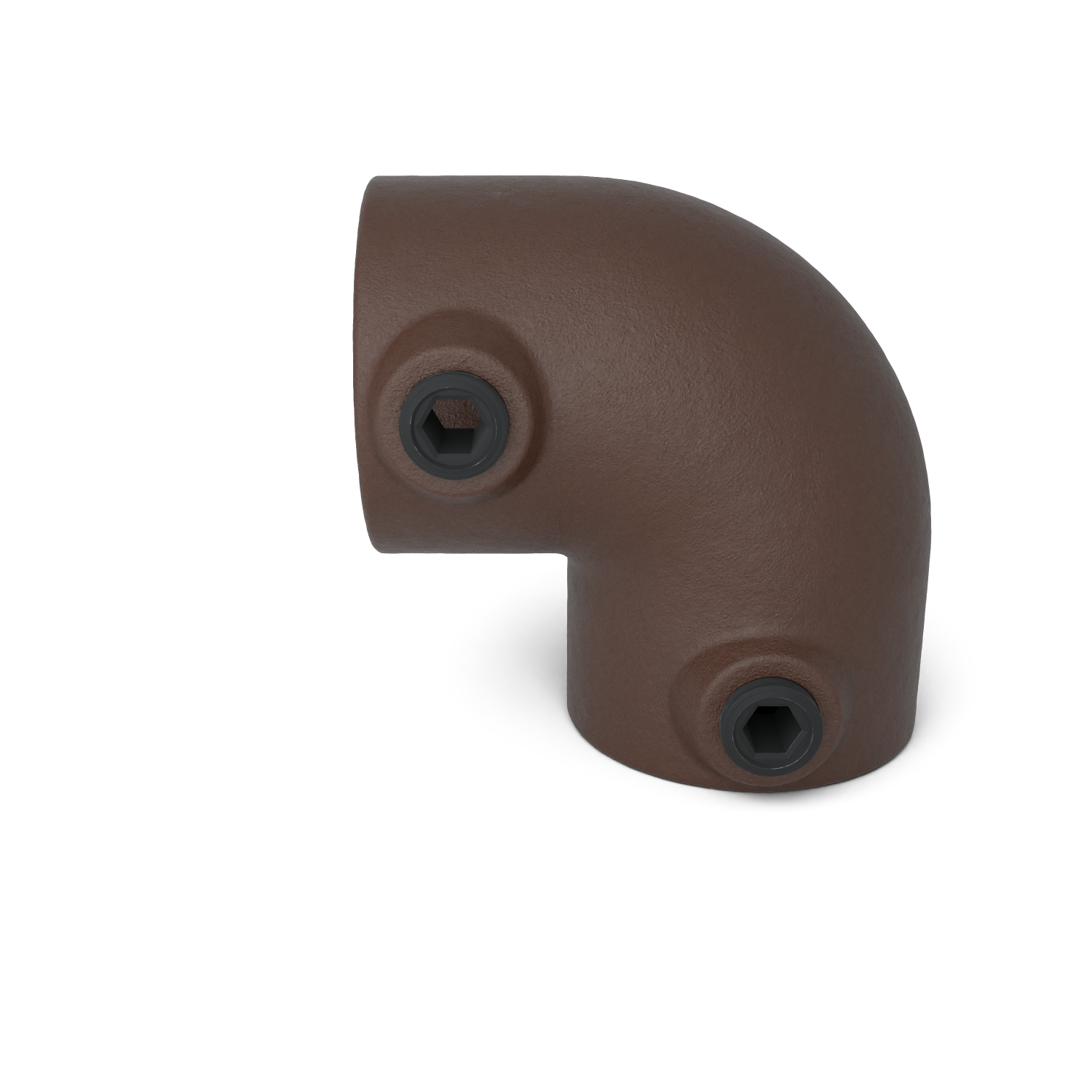 125-B Coude 90° - 33.7 mm brun