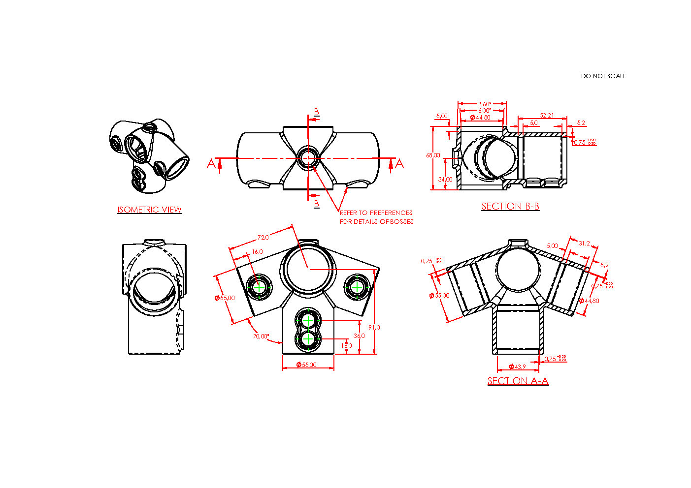 Embout de gouttière 42,4 mm (1 1/4")