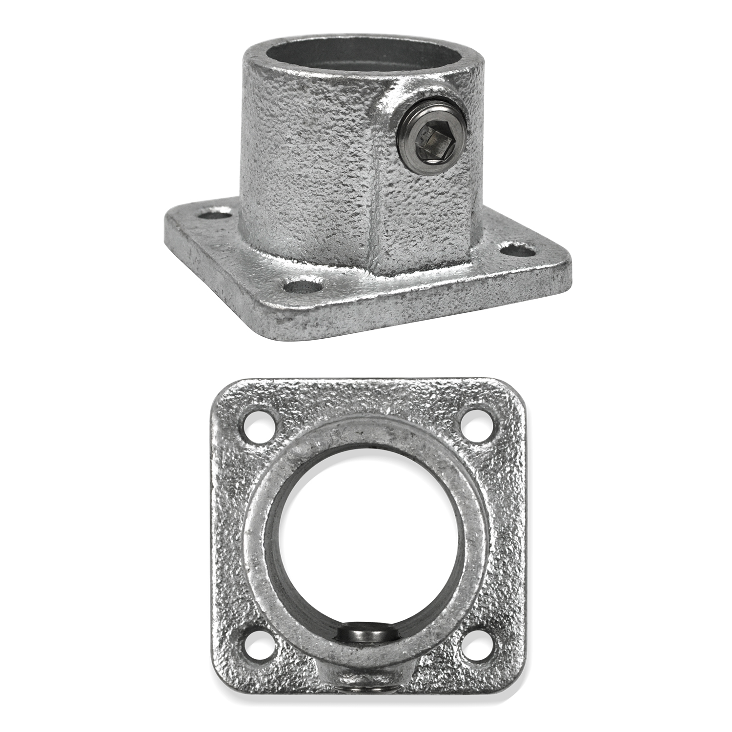 Plaque de base carrée, continue 33,7 mm (1") 