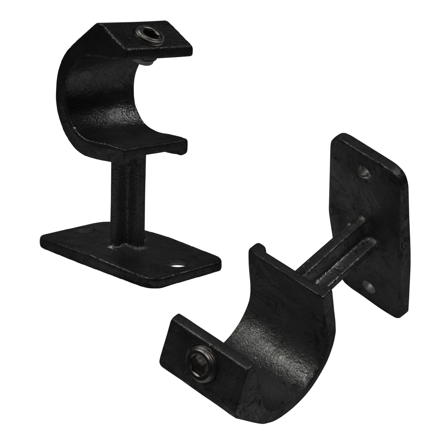Support de main courante, ouvert, noir 26,9 mm (¾")