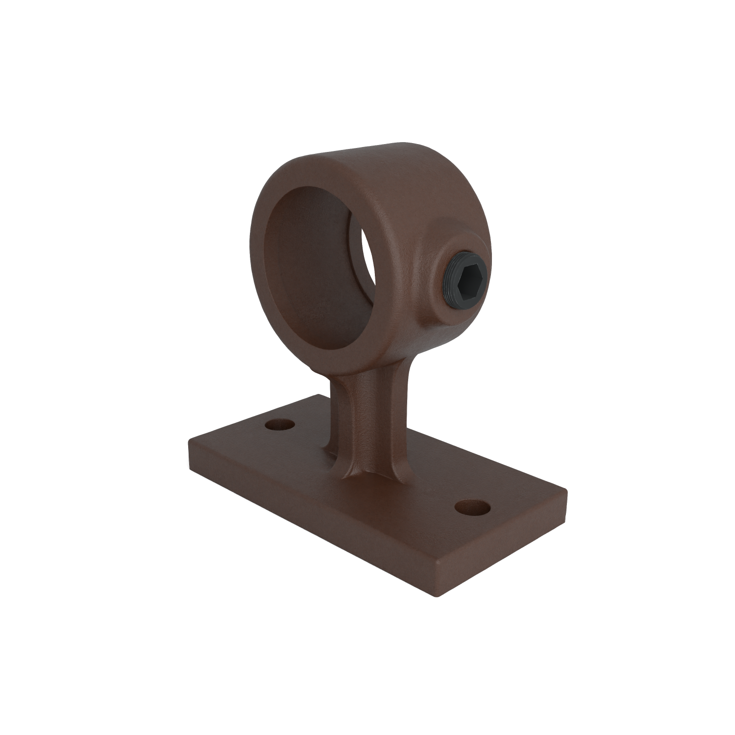 143W-B Support de main courante. - 33.7 mm brun