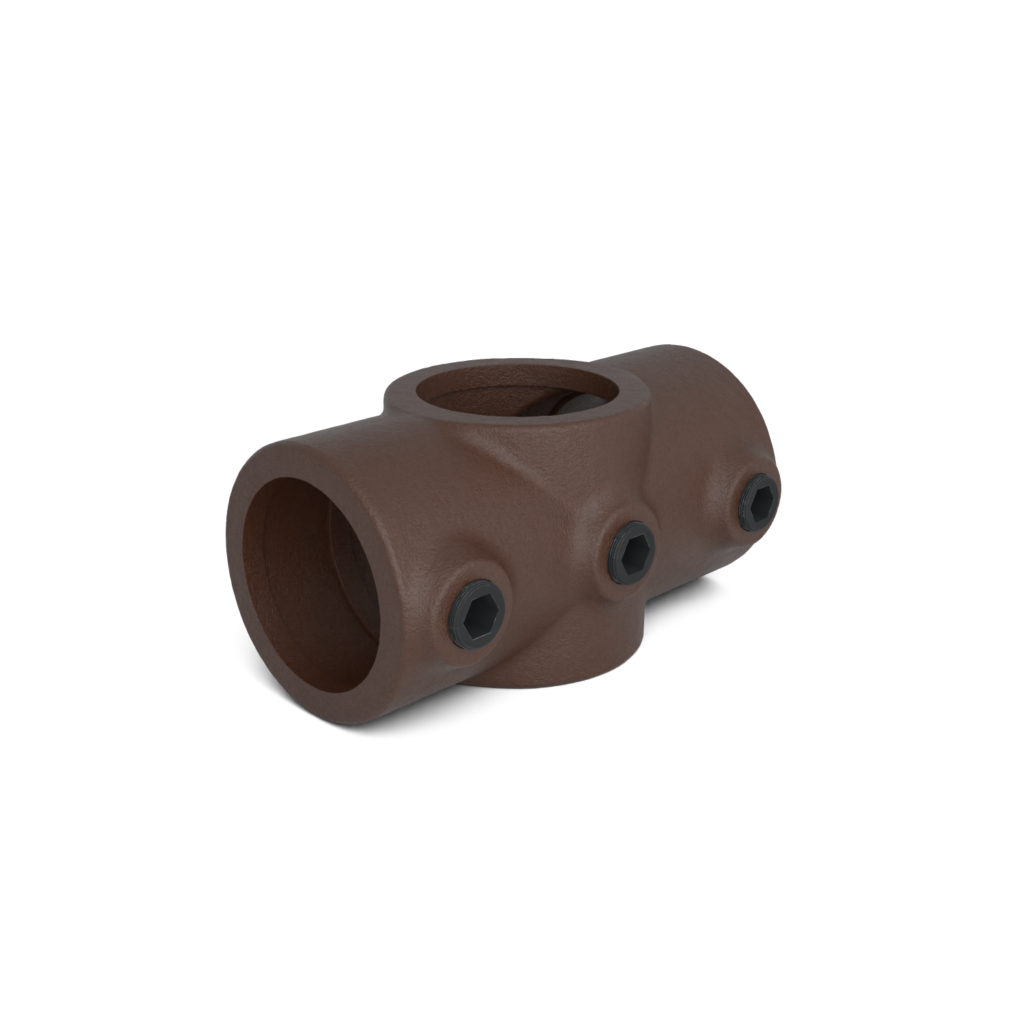 119-B Bouton en croix traversant - 33.7 mm brun