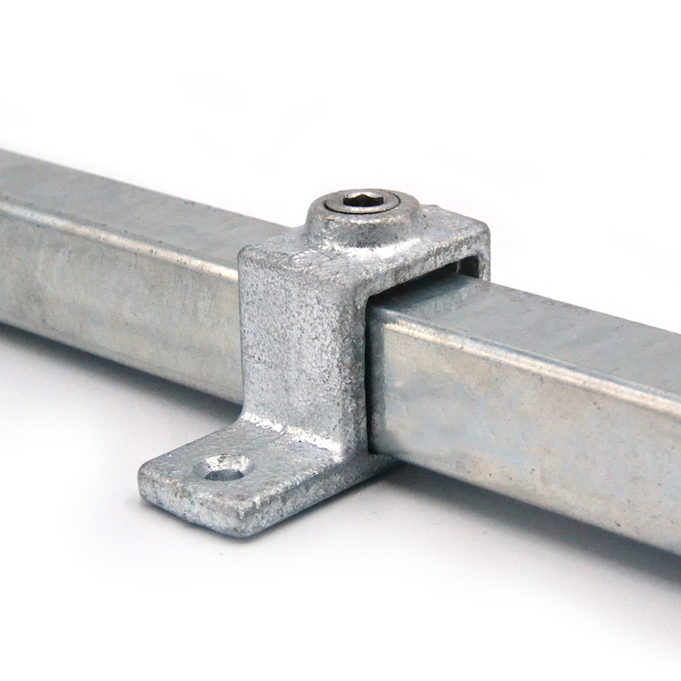 Raccord de tube pour fixation sur panneau pour tubes carrés - 25 mm