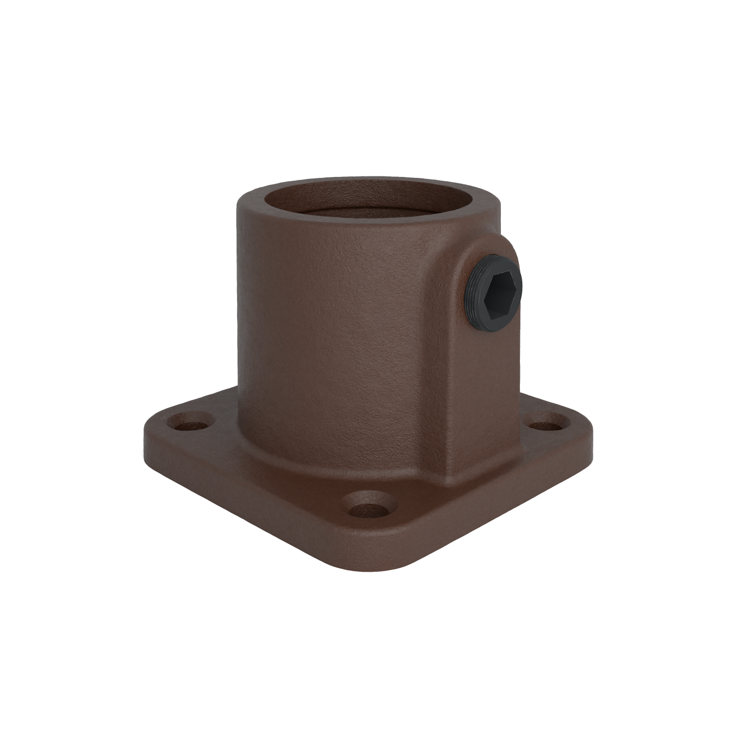 F131-B Plaque de base carrée - 33.7 mm brun