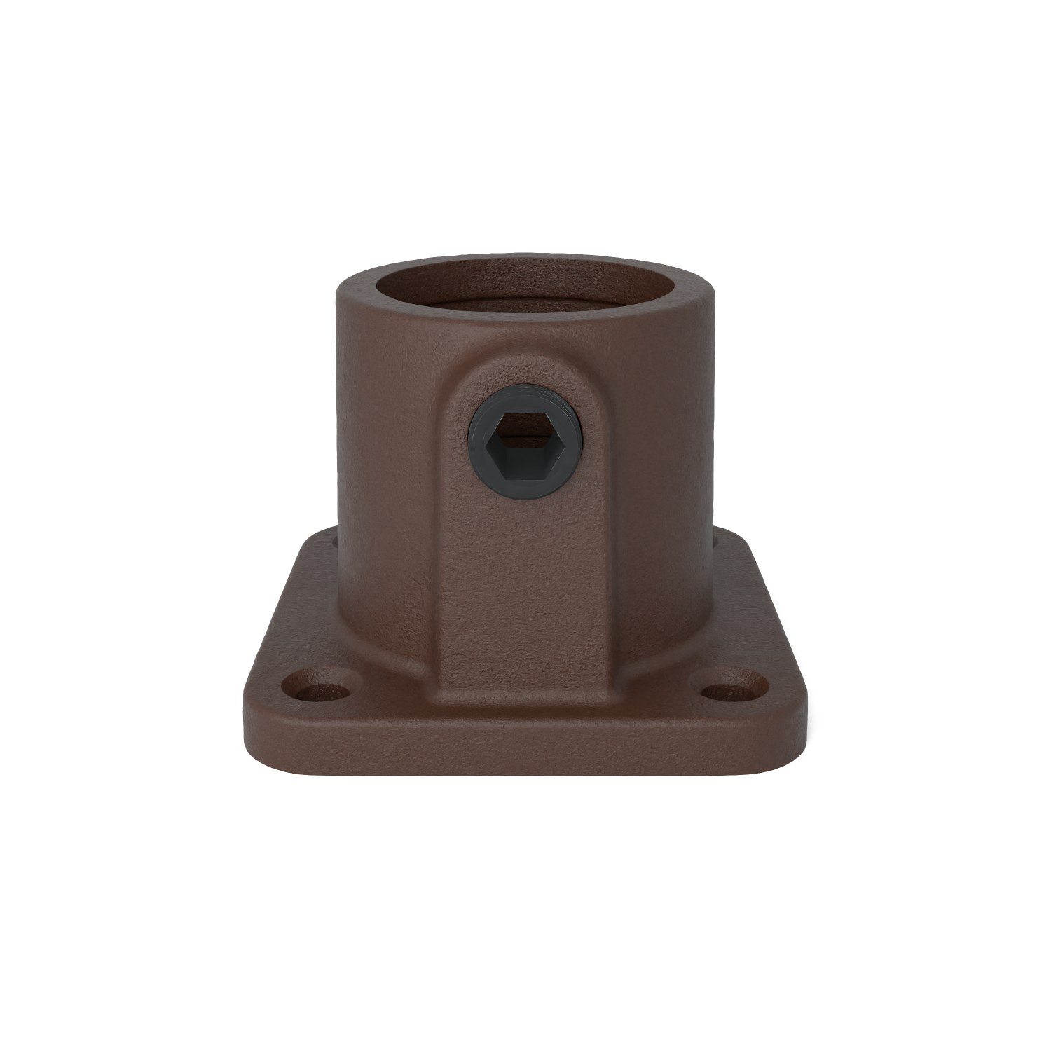 F131-B Plaque de base carrée - 33.7 mm brun