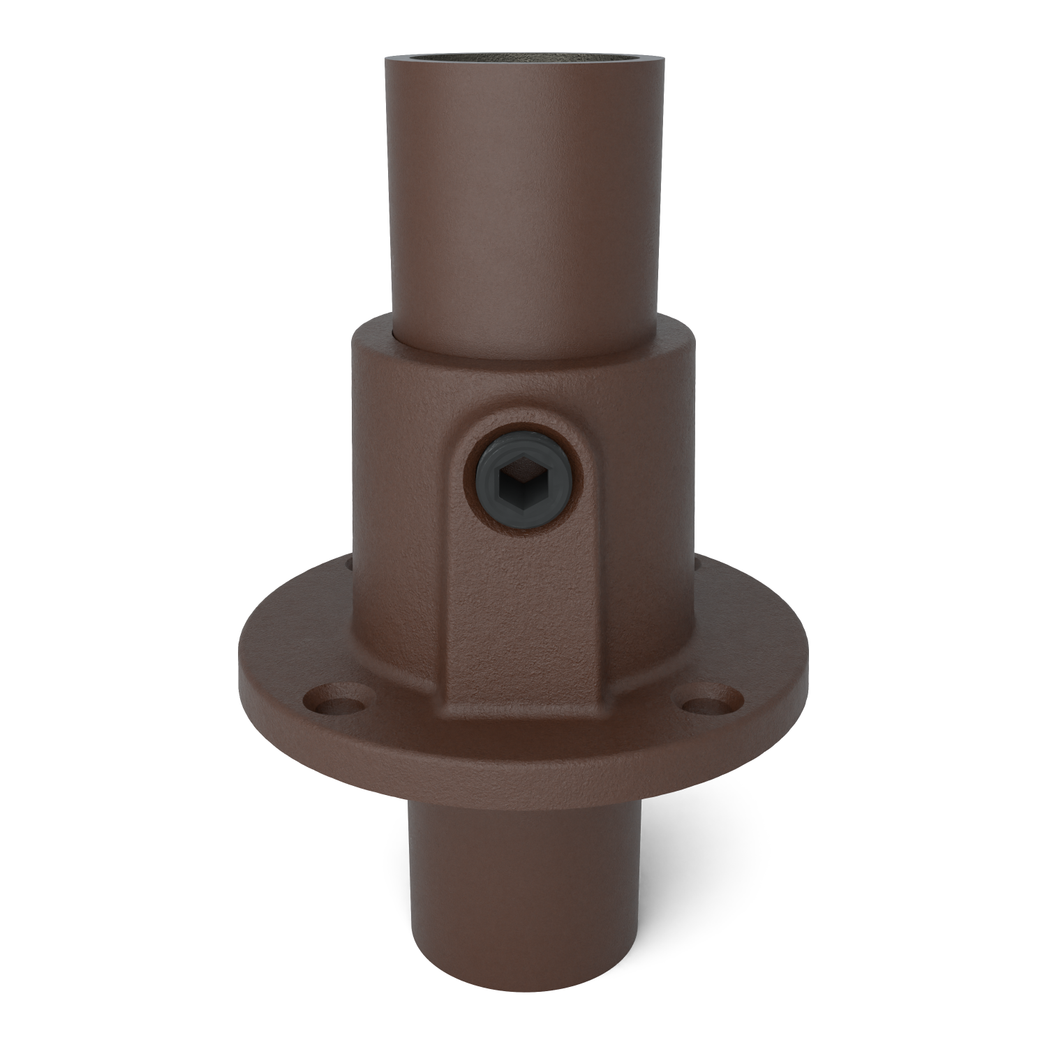 131T-B Plaque de base ronde, continue - 33.7 mm brun