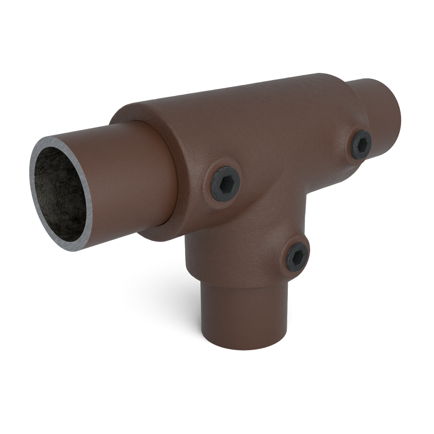 104-A Pièce en T longue - 26.9 mm brun