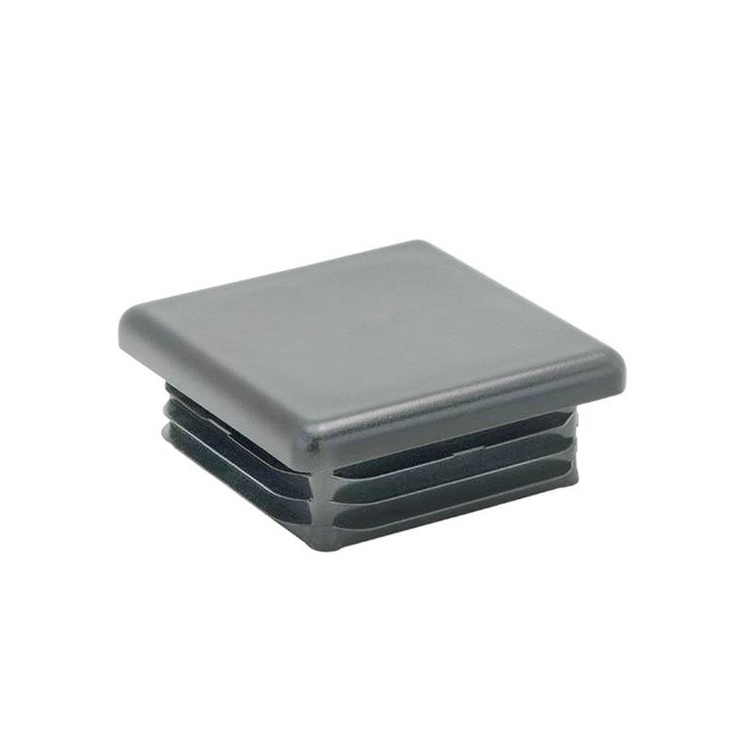 Embout plastique gris pour tube carré - 25 x 25 mm