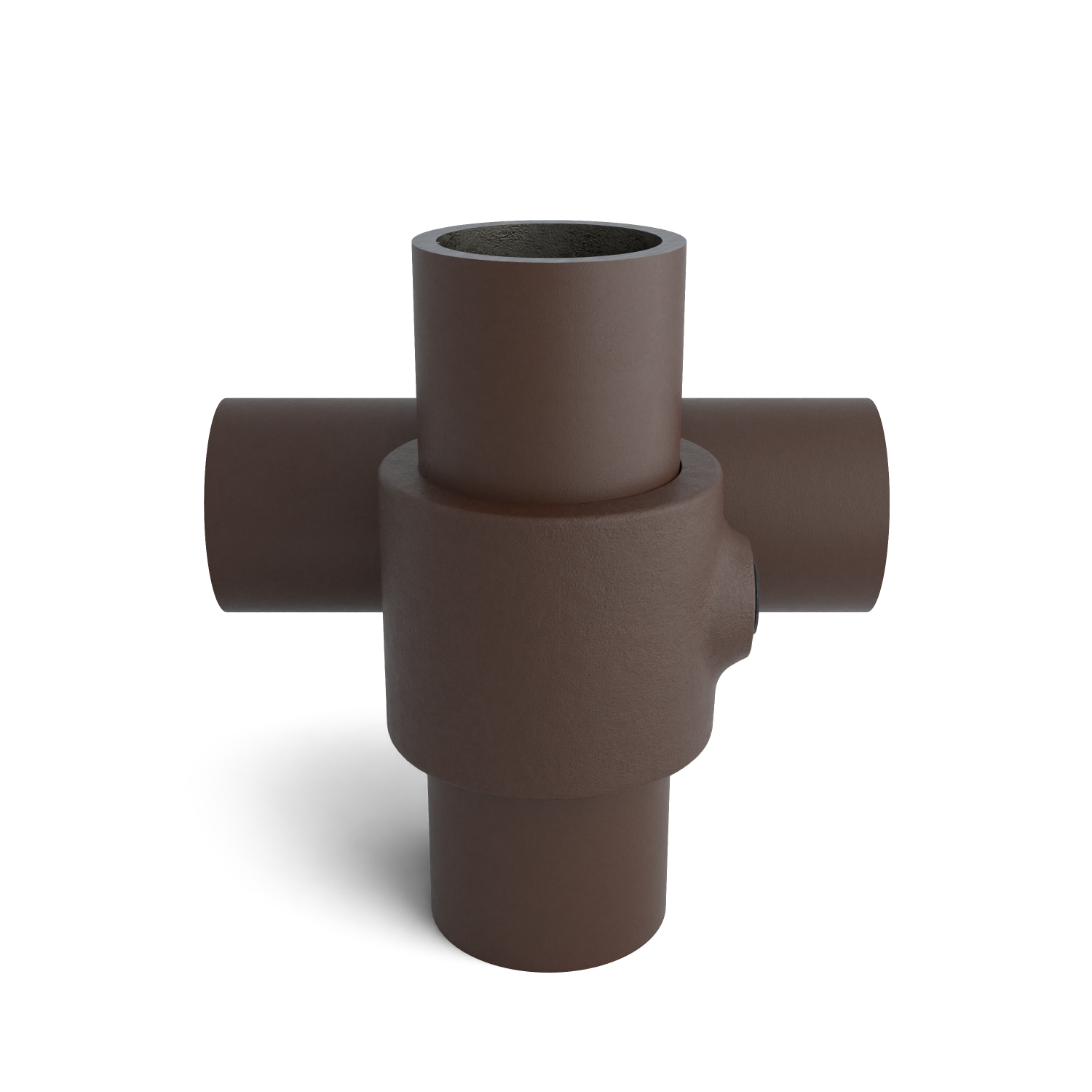 161-B Croisillon 90°- 33.7 mm brun