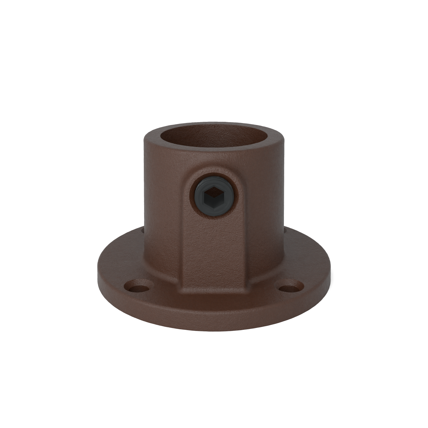 131T-B Plaque de base ronde, continue - 33.7 mm brun